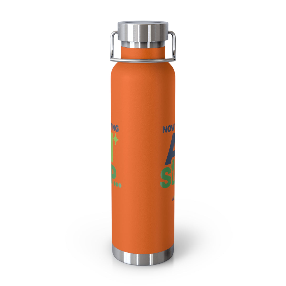 AIronic water bottle featuring "Now Serving AI Slop" AI humor design, gallery view 5