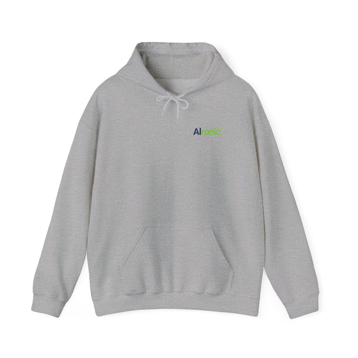 Sport Grey hoodie featuring "I Challenge AI to Do My Job" by AIronic, product view 4
