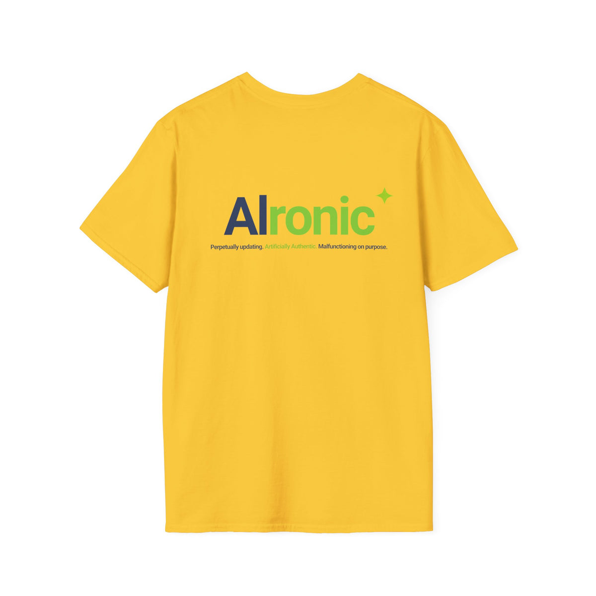 T-Shirt featuring "AIronic Minimal Logo Edition" AI humor design by AIronic, gallery view 33