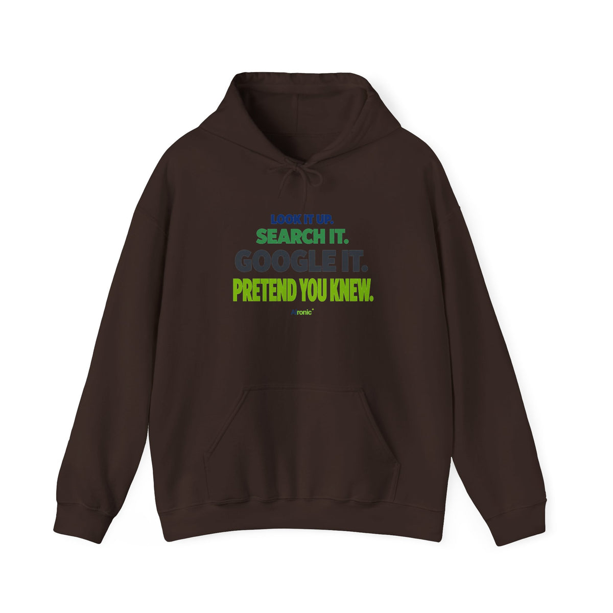 AIronic hoodie featuring "Google It" AI humor design, gallery view 6