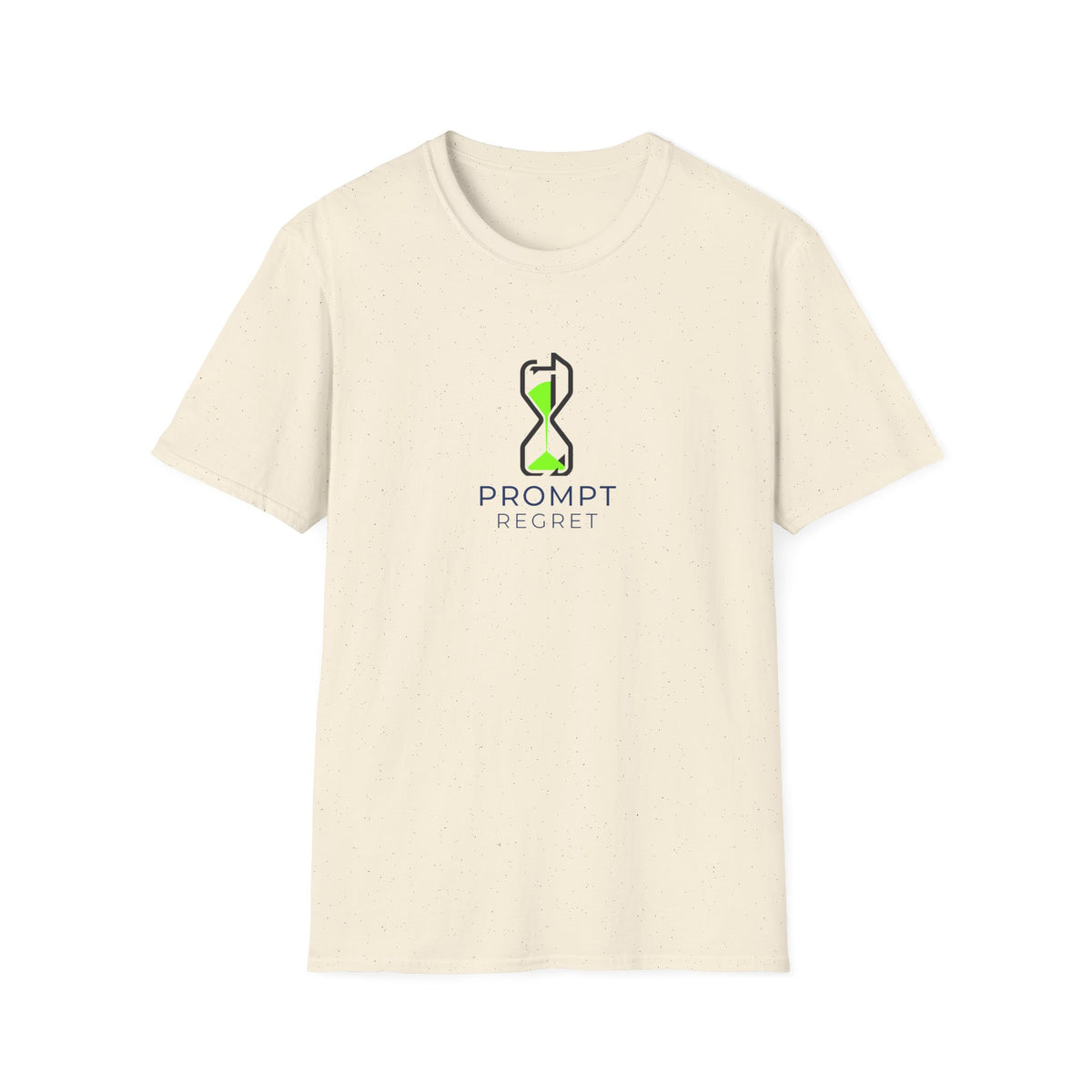 T-Shirt featuring "Prompt Regret Hourglass" AI humor design by AIronic, gallery view 23