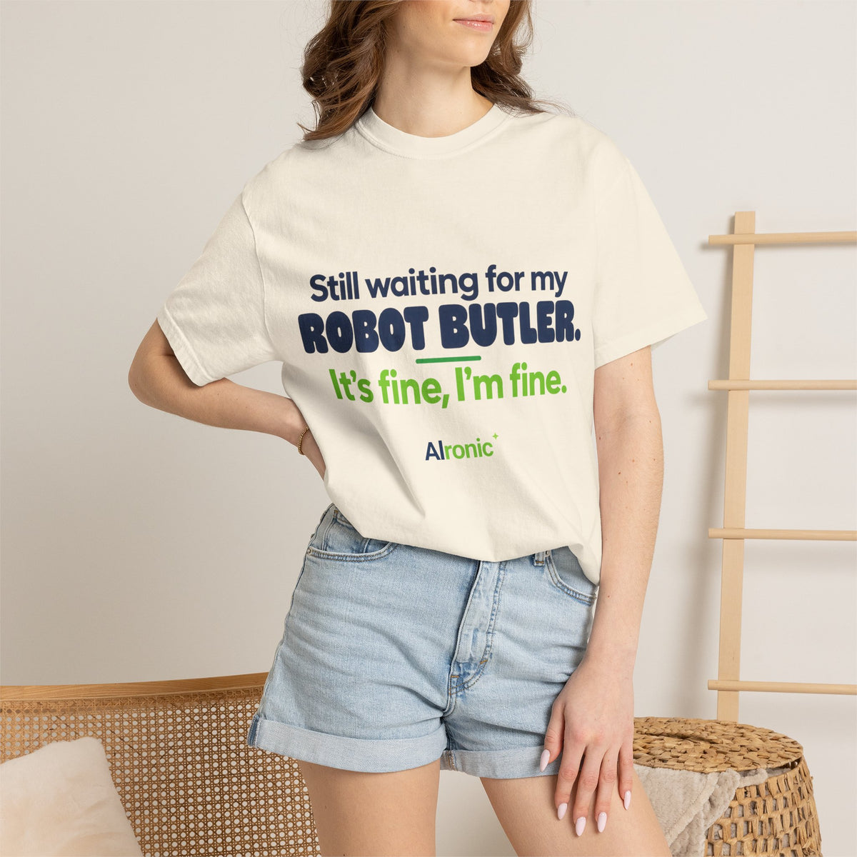 Still Waiting for My Robot Butler T-Shirt — Funny Tech Humor Tee