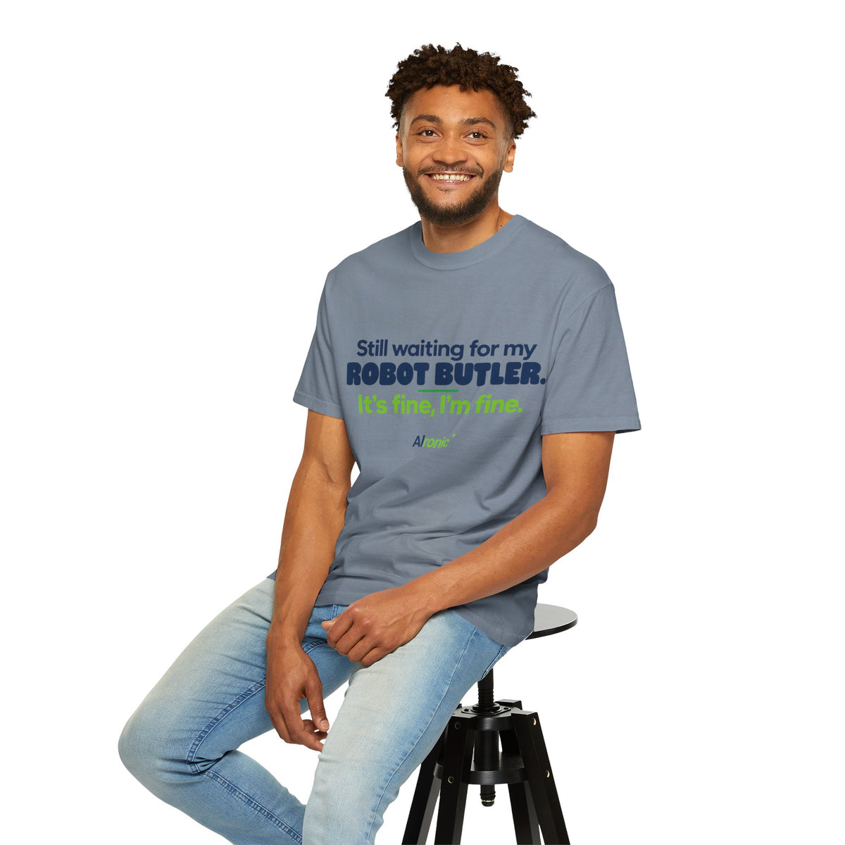 Still Waiting for My Robot Butler T-Shirt — Funny Tech Humor Tee