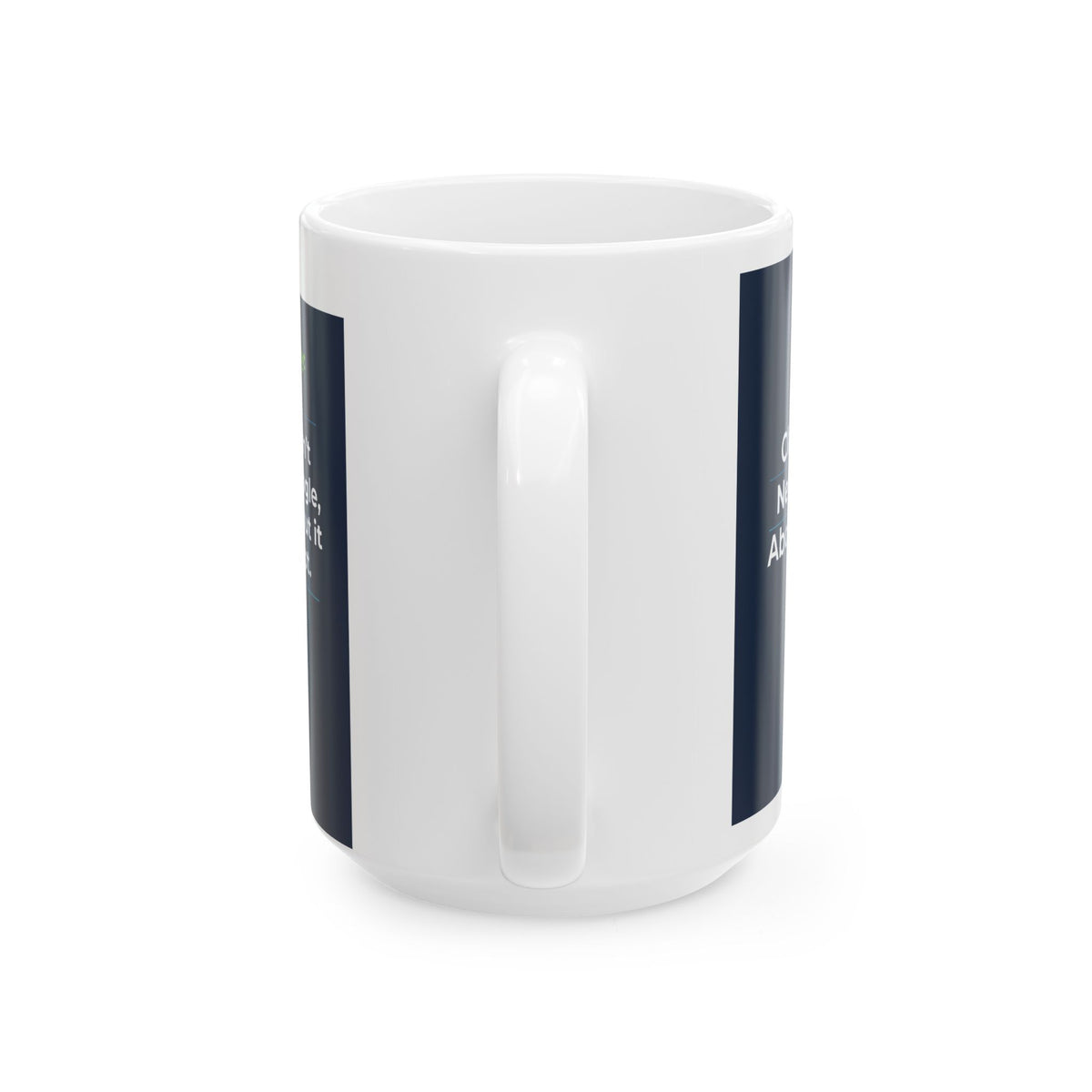 Mug featuring "We Don't Talk Privacy" AI humor design by AIronic, gallery view 6