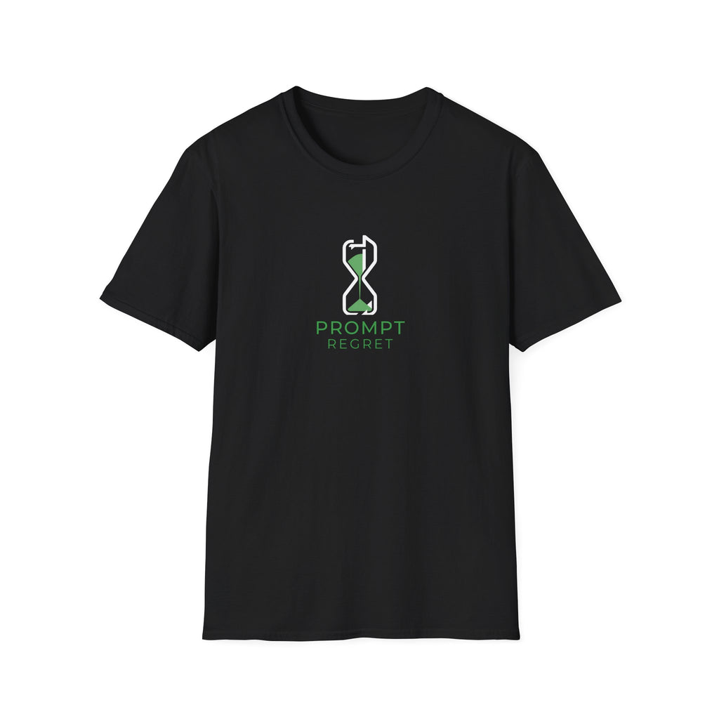 T-Shirt featuring "Prompt Regret Hourglass" AI humor design by AIronic, gallery view 14