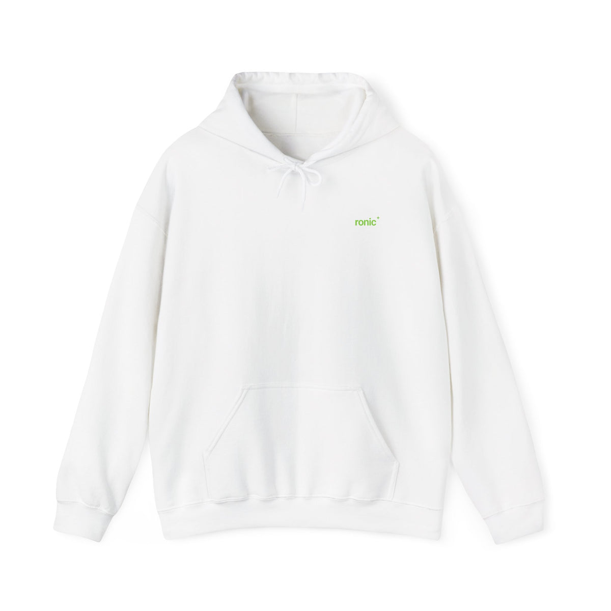 Hoodie featuring “Running on Caffeine, Unrivaled Outputs” AI humor design by AIronic, gallery view 1