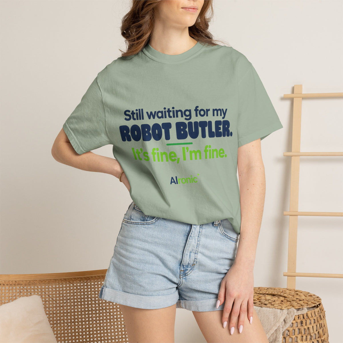 Still Waiting for My Robot Butler T-Shirt — Funny Tech Humor Tee