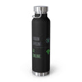 Black Water Bottle featuring "Brain Offline, AI Online" AI humor design by AIronic, gallery view 4