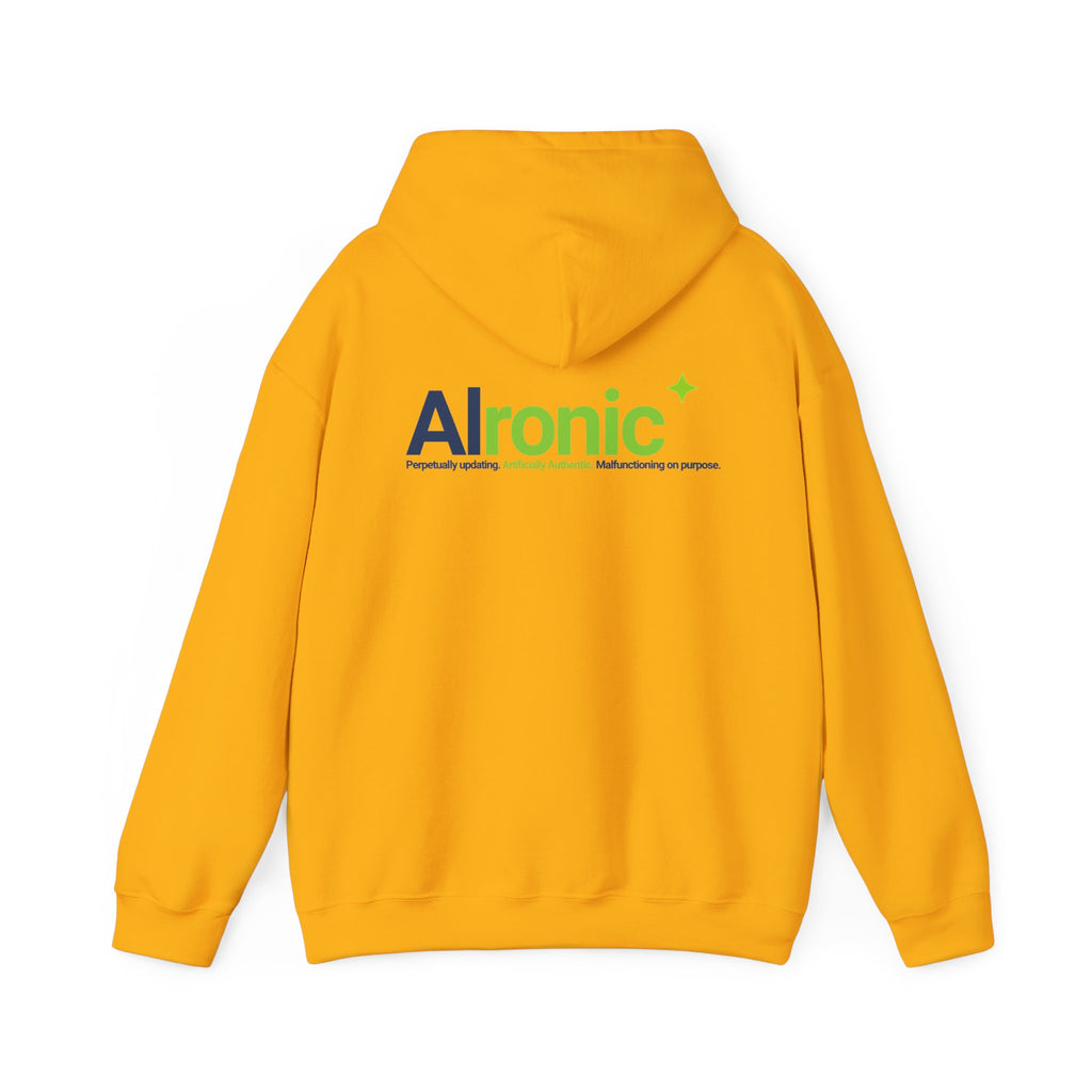 Hoodie featuring "AIronic Logo" AI humor design by AIronic, gallery view 24