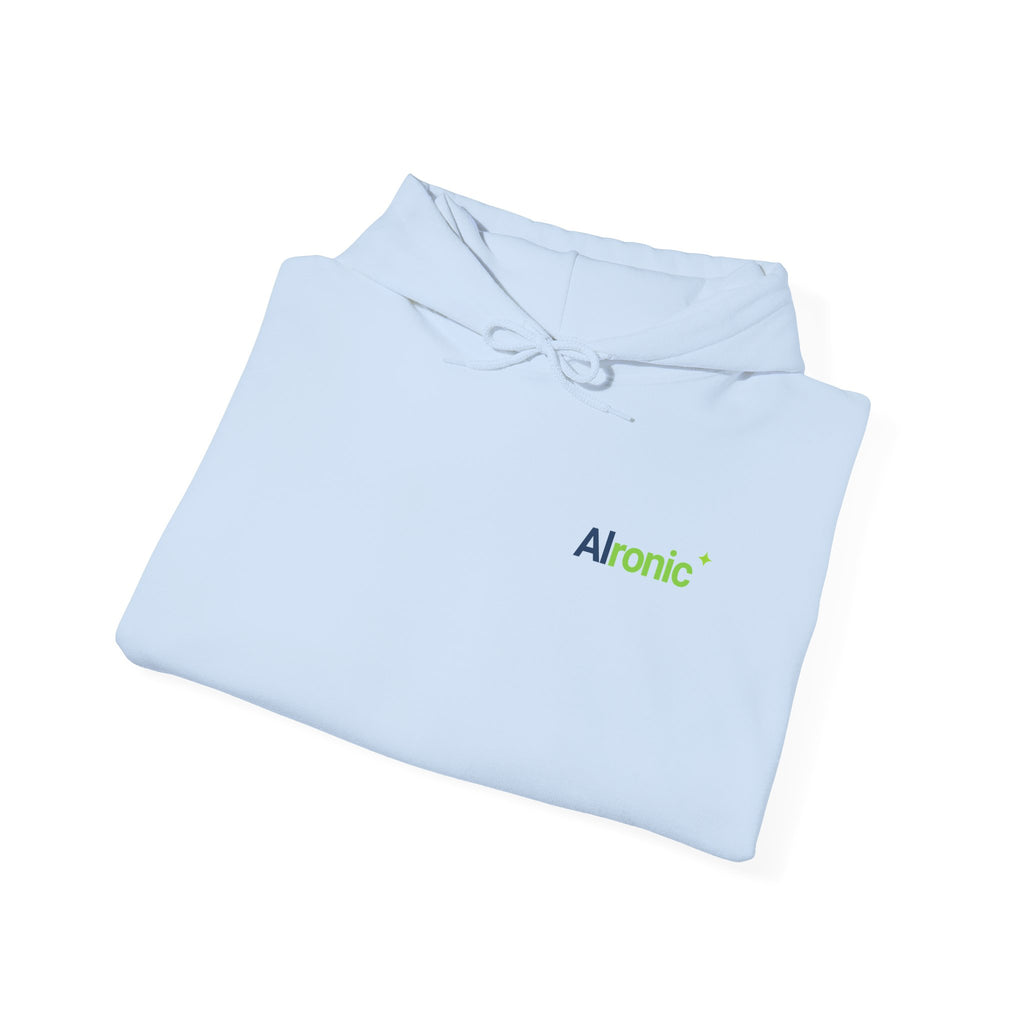 Hoodie featuring "I Challenge AI to Do My Job" by AIronic, product view 31