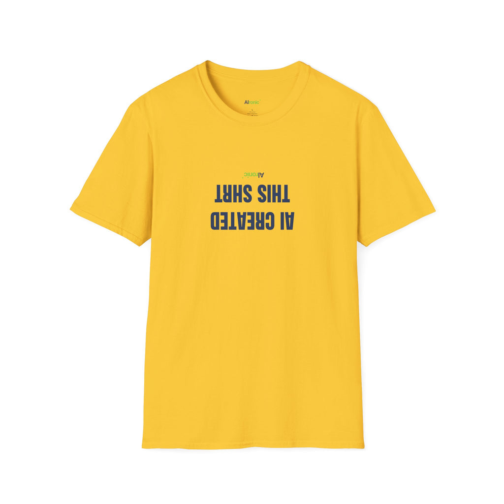 T-Shirt featuring "AI Created" AI humor design by AIronic, gallery view 32
