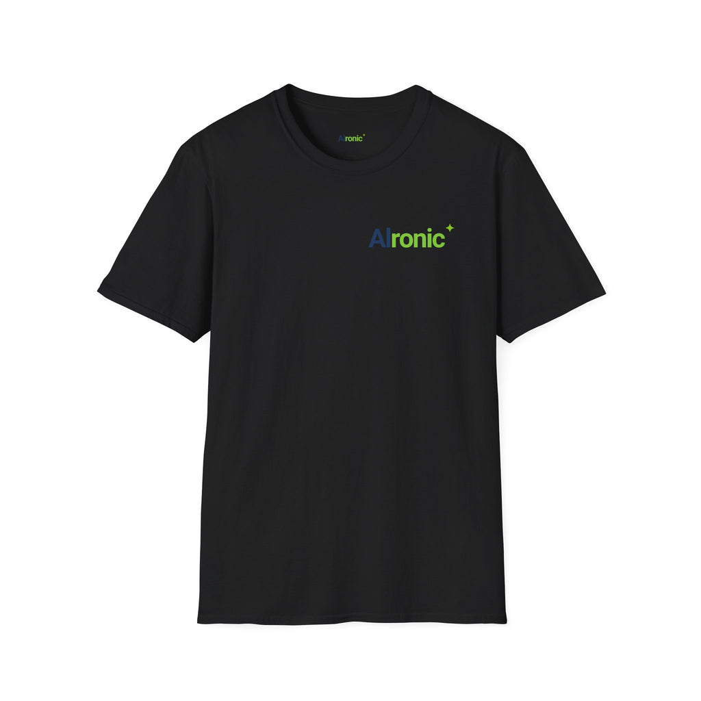 T-Shirt featuring "AIronic Logo with AIron" AI humor design by AIronic, gallery view 17