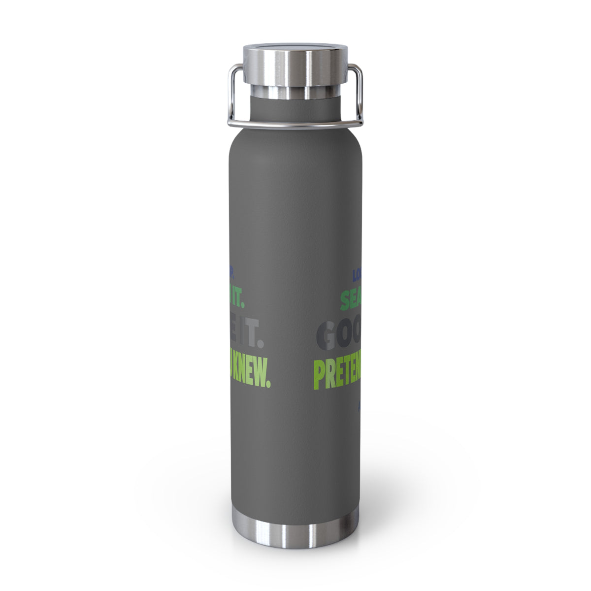 AIronic water bottle featuring "Google It" AI humor design, gallery view 3