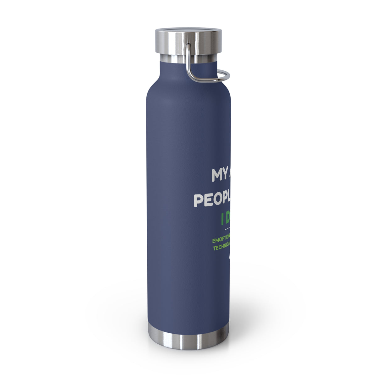 Water Bottle featuring “My AI Has People Skills. I Don't.” AI humor design by AIronic, gallery view 30