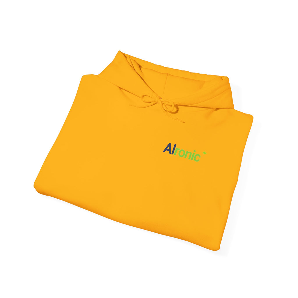 Hoodie featuring "Google Prompt Privacy" AI humor design by AIronic, gallery view 26
