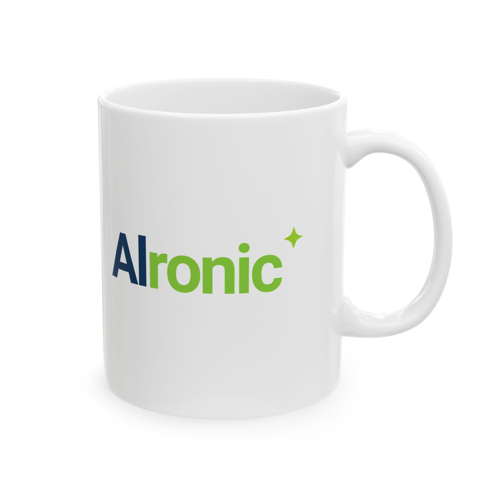 Mug featuring "Attention Span - Fewer Tokens" AI humor design by AIronic, gallery view 5